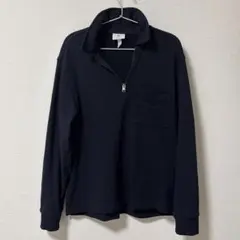 H&M ネイビージップアップ トレーナー メンズ