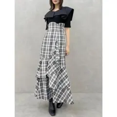 dazzlin ラッフルマーメイドコンビワンピース ブラック