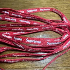 Supreme レッド ナイロンシューレース