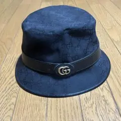 GUCCI GGパターン ブラック バケットハット L