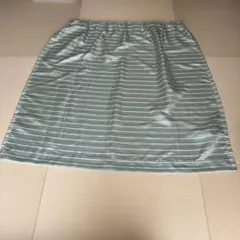 ユニペール ドレープカーテン ボーダー柄 ライトグリーン　2枚組のサムネイル