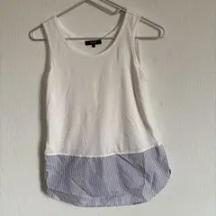 COMME CA ISM ノースリーブトップス ホワイト