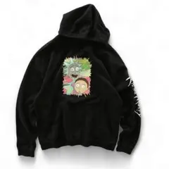 リックアンドモーティ パーカー 黒 ブラック Lサイズ