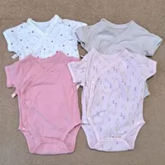 ユニクロ ベビー肌着 半袖ロンパース 4枚セット 70cm