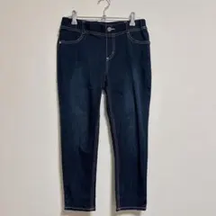 【極美品】しまむら CLOSSHI デニムレギパン 濃紺 Mサイズ ストレッチ