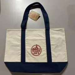 Trader Joe's トートバッグ アイボリー/ネイビー