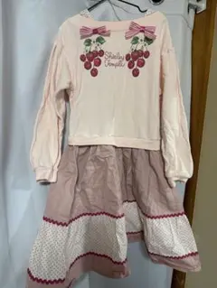 シャーリーテンプル 春服　いちご　さくらんぼ　チェリーバスケット　ワンピース