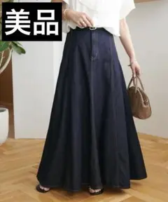 【美品】discoat デニムフレアスカート　Mサイズ