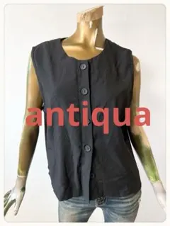 ☘️T22398☘️antiqua ノーカラーベストのサムネイル