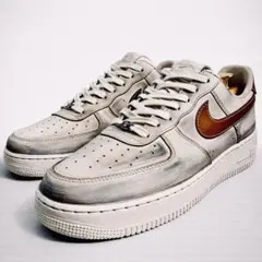 NIKE AIR FORCE 1 ビンテージ加工 ブラウン カスタム 28cm