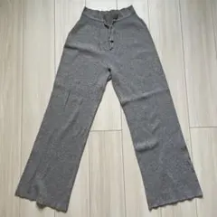 ニットパンツ ワイドパンツ