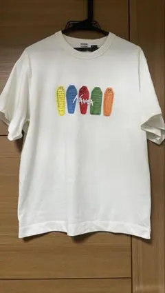 NANGA 寝袋プリント Tシャツ ホワイト