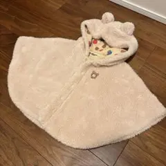 ホットビスケッツ　ベビーポンチョ　ボア　ミキハウス