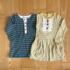 ワンピース　2枚セット　ブランシェス　セラフ　長袖　ボーダー　100 110㎝