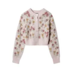 【LILY BROWN ×ANNA SUI】ジャガードビジューニットカーディガン
