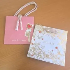 ジルスチュアート　コスメデコルテ　紙袋　ショッパー　2枚セット