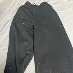 ラメ入り スウェットパンツ ブラック