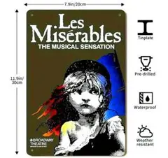 Les Misérables　 ブリキ看板　ティンサイン　ポスター　レミゼ