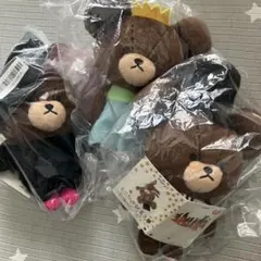 くまのがっこう ジャッキー ぬいぐるみ 3点セット　ジャッキーのゆめのサムネイル