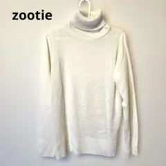ズーティー　zootie ホワイト タートルネック ニット 長袖