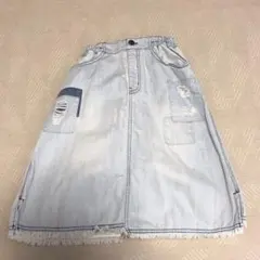 BREEZE ダメージ加工のデニムスカート 130