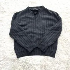 オースチンリード ウール混 リブニット セーター グレー L