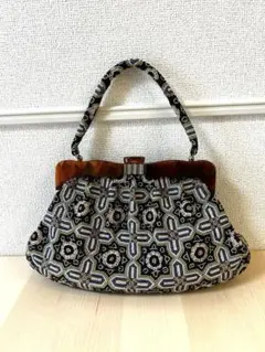 豪華 総ビーズ バッグ アンティーク　がま口