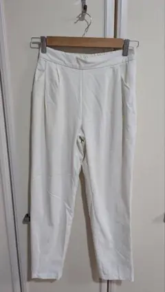 ViS ホワイト カジュアルパンツ スリム