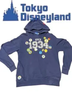 ディズニーランドグッズパーカー ユニセックスドナルドダック 紺色 sサイズ
