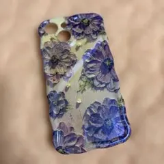 QLTYPRI iPhone 15 ケース パープル 花柄
