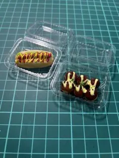 パック入りホットドッグ、たこ焼き