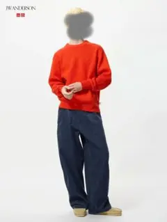 新品 ユニクロ JW ANDERSON コーデュロイワークパンツ L ネイビー