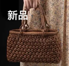 新品　山葡萄かごバッグ　ハンドバッグ　籠バッグ 保存袋付き 手作り