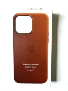 iPhone 14 Pro Max レザーケース オレンジ 純正品 未開封 - メルカリ