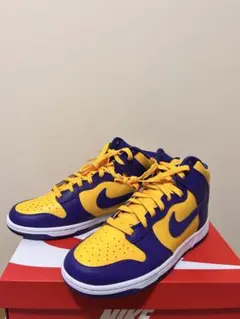 箱付き新品】ナイキ ダンク ハイ レイカーズ 26.5 NIKE DUNK - メルカリ