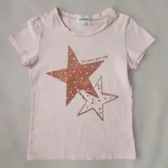 未使用に近い SHOO LA RUE 星柄グリッタープリントTシャツ 120のサムネイル