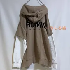 ◆RODEO CROWNS◆ 袖切り替え　ロゴ付き　スウェットパーカー　美品