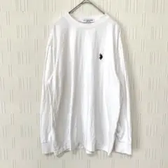 ユーエスポロ U.S.POLO ASSN.長袖カットソー 白　ワンポイント刺繍のサムネイル