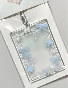 トレカケース　トレカキーホルダー　トレカデコ　B8 水色　ウィッシュコア