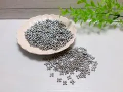 お得～□ 540個 4弁花 シルバーロンデル 素材 ハンドメイド デコにも♪