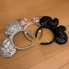 ミニーマウス耳カチューシャ3点セット