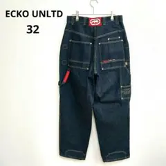 ECKO UNLTD【32】00's ワイド デニム バキーパンツ ペインターのサムネイル
