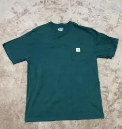 Carhartt カーハート ポケットTシャツ グリーン 定番ロゴ 半袖 美品