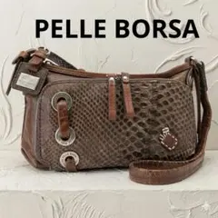 PELLE BORSA ペレボルサ パイソン ショルダーバッグ ヴィンテージ