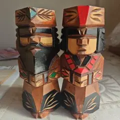 伝統工芸品　アイヌ木彫りペア
