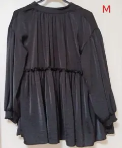 星玲奈さんコラボ 前後2way仕様✨ リボン付長袖ブラウス 黒 М