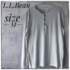 L.L.Beanヘンリーネックロングスリーブカットソー　M