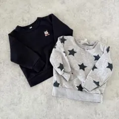 90サイズ ネイビー・グレー トレーナー 2点セット