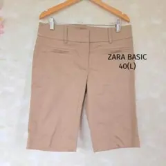 ザラベーシック ハーフパンツ【40】キャメル カジュアル ストレッチ有り 無地