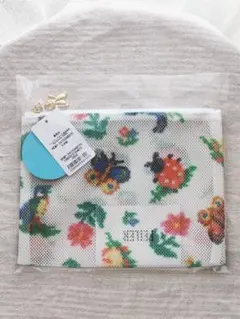 フェイラー　ハイジメッシュポーチホワイト　新品　М15×20cm週末限定特価！